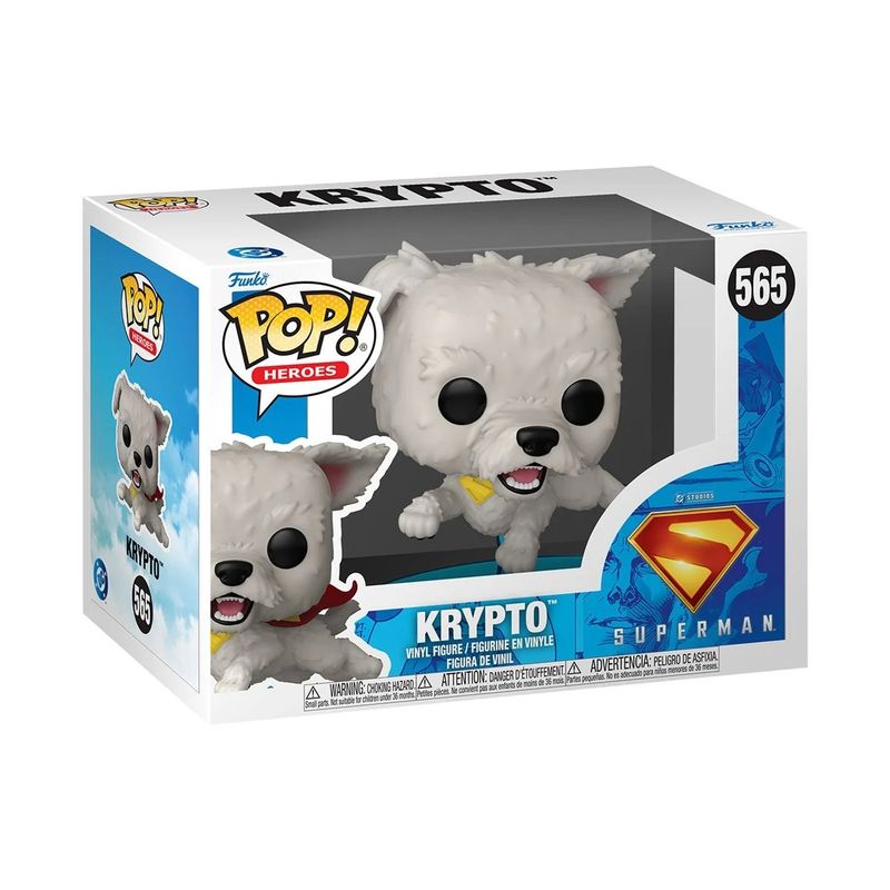 Superman (2025) Krypto 3 1/2&quot;H POP! Heroes Vinyl Figure #565