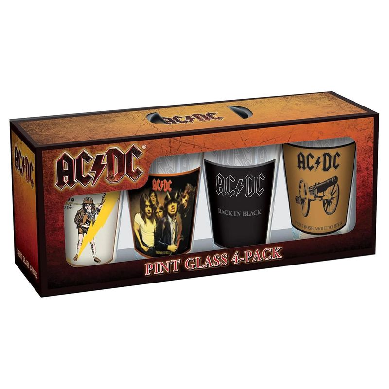 AC/DC Classic Covers 16 oz. Pint Glass Set of 4