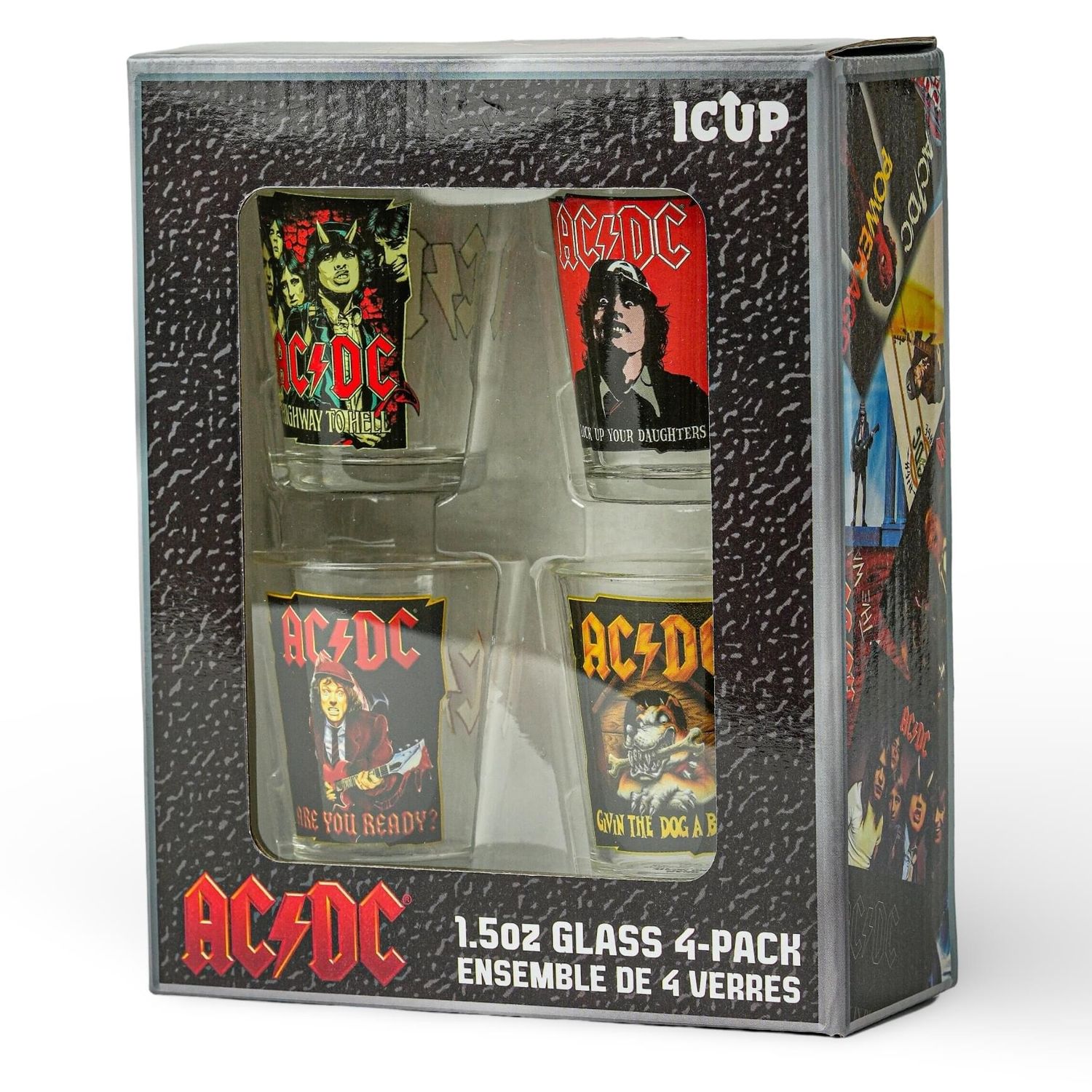 AC/DC Icons 1 1/2 oz. Shotglass set of 4