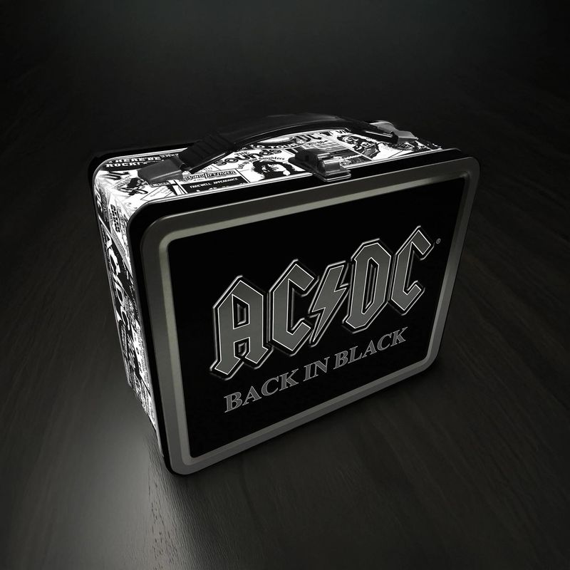 AC/DC Back in Black Embossed Metal Lunchbox Tote