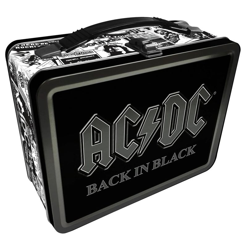 AC/DC Back in Black Embossed Metal Lunchbox Tote