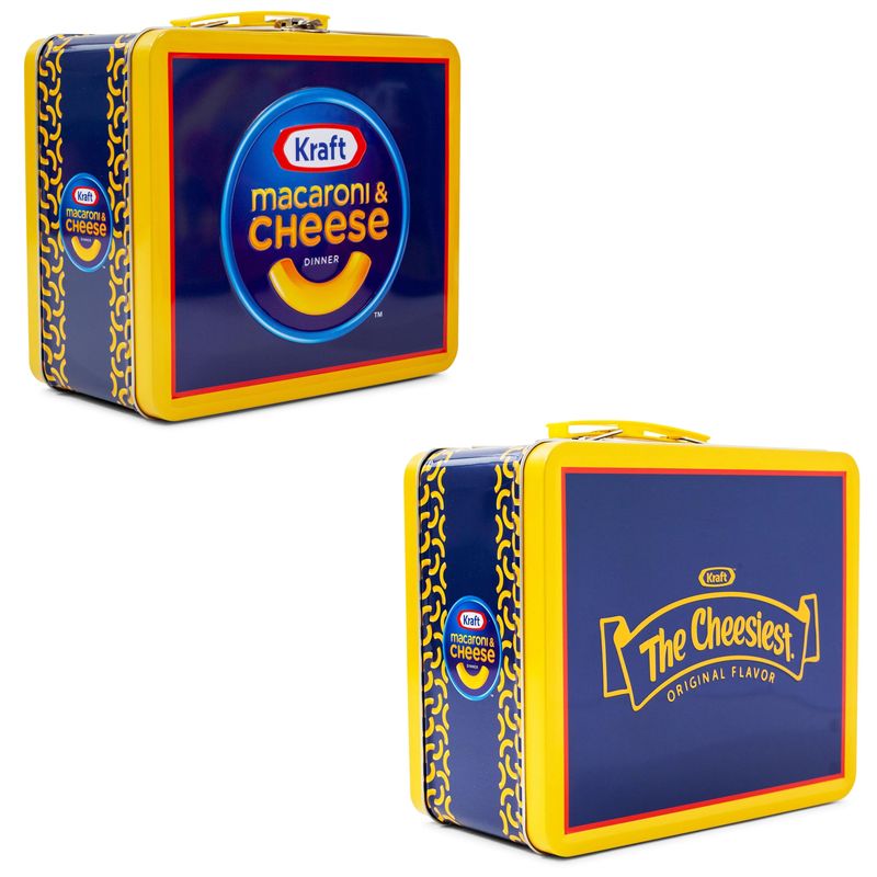 Kraft Macaroni &amp; Cheese Embossed Metal Lunchbox Tote