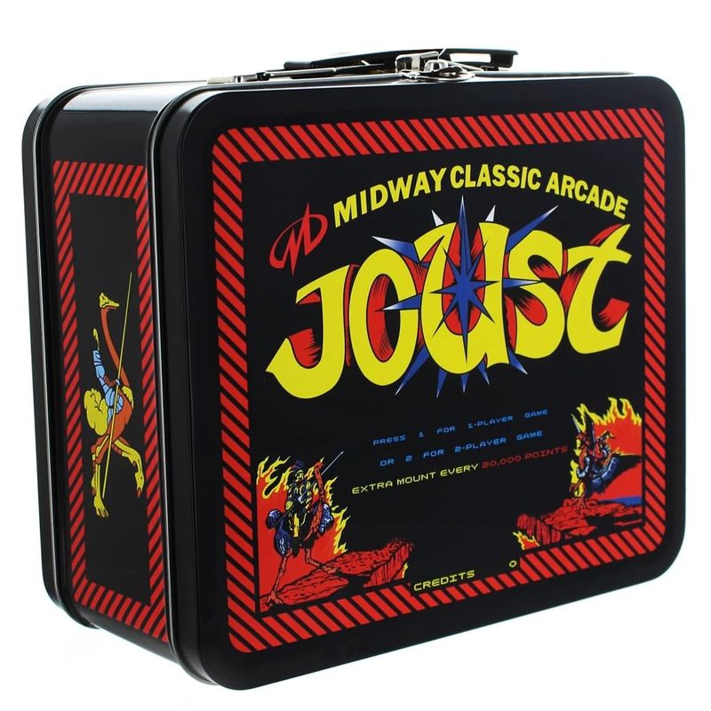 Midway Classic Arcade Joust Metal Lunchbox Tote
