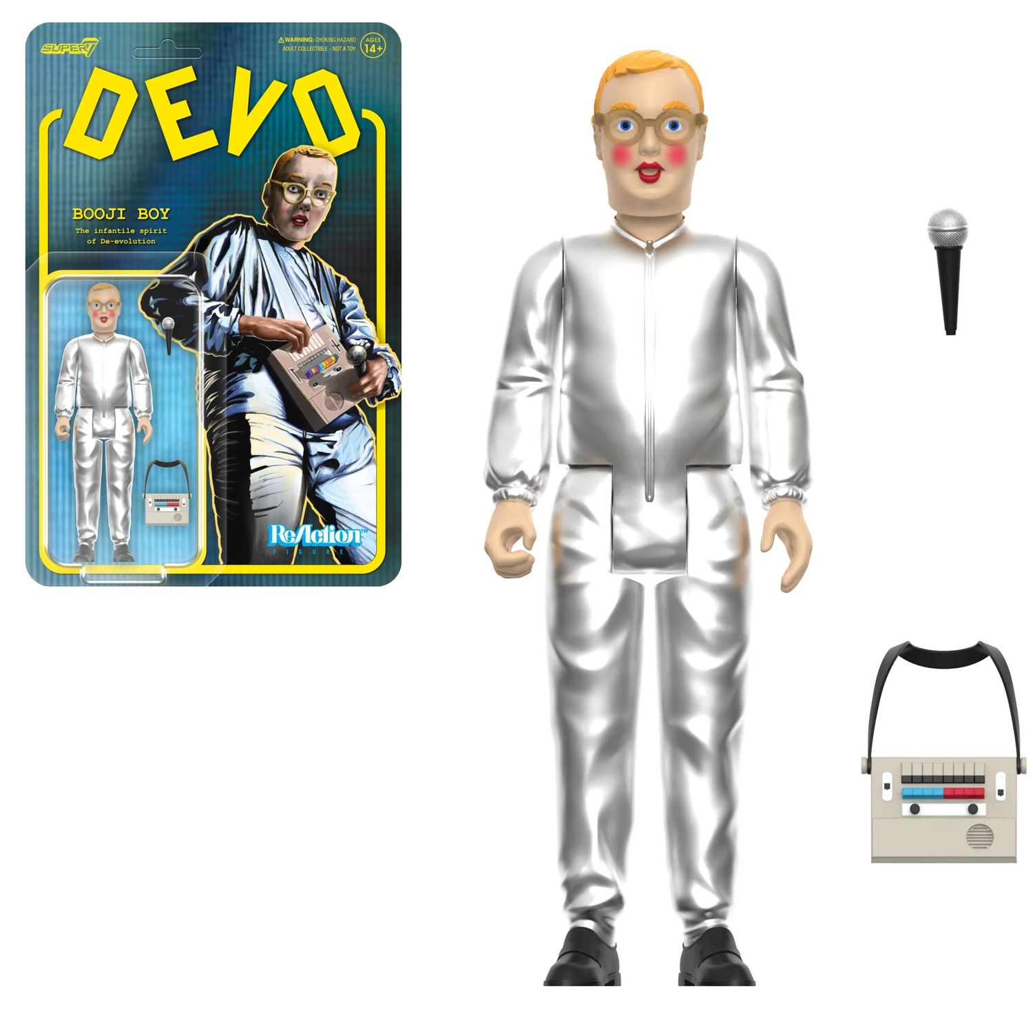 DEVO 3 3/4&quot;H Booji Boy ReAction Figure