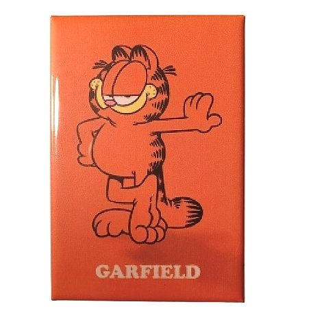 Garfield Leaning on Wall Metal Magnet