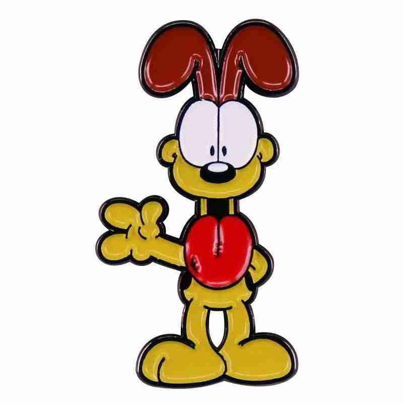 Garfield&#39;s Odie Waving Enamel Pin / Tie Tack