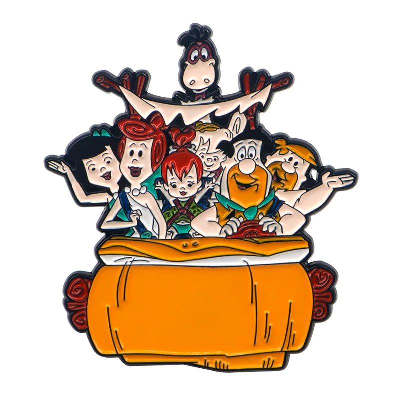 Flintstones in Car Enamel Pin / Tie Tack