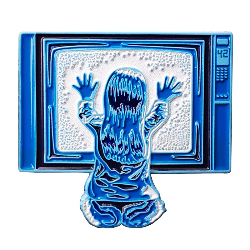 Poltergeist Carol Anne Freeling and TV Enamel Pin / Tie Tack