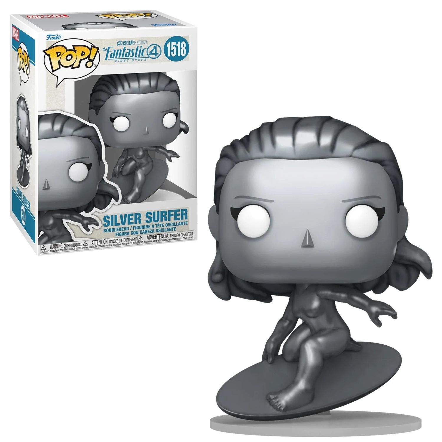 Marvel The Fantastic Four: First Steps Silver Surfer 3 3/4&quot;H POP! Vinyl Figure #1518