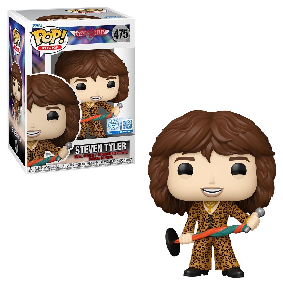 Aerosmith Steven Tyler Leopard Print POP! Rocks Vinyl Figure #475 EXCLUSIVE