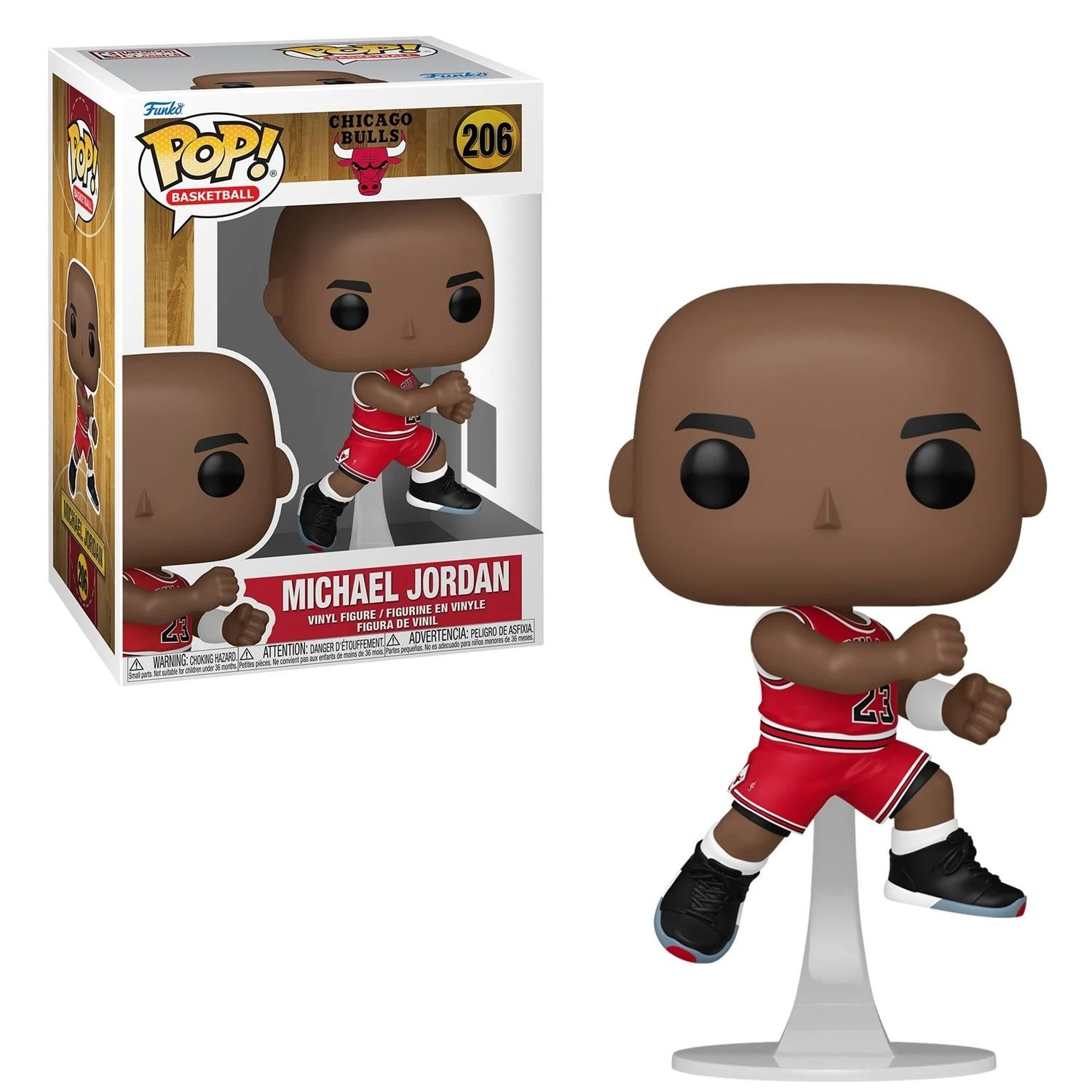 NBA Legends Michael Jordan - Chicago Bulls 1989 Playoffs &quot;The Shot&quot; POP! Basketball Vinyl Figure #206