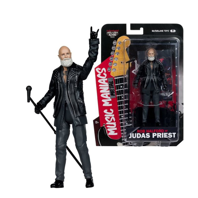 Rob Halford Judas Priest 6&quot;H McFarlane Toys Music Maniacs Metal Wave 5 Action Figure