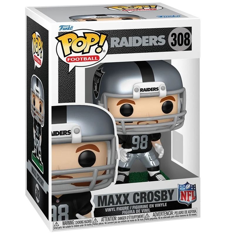 NFL Maxx Crosby Las Vegas Raiders 4 1/4"H POP! Football Vinyl Figure #308