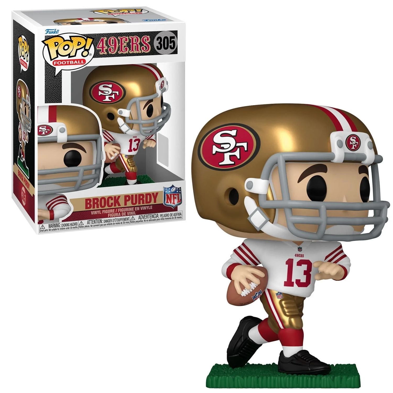 NFL Brock Purdy SF 49ers 4 1/4&quot;H POP! Football Vinyl Figure #305