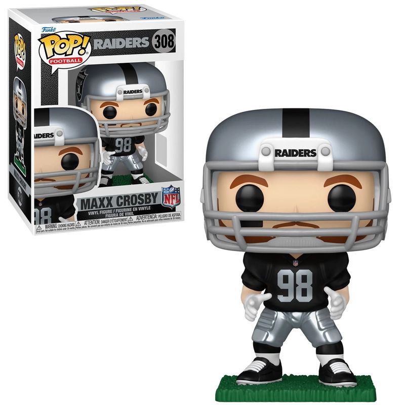 NFL Maxx Crosby Las Vegas Raiders 4 1/4&quot;H POP! Football Vinyl Figure #308