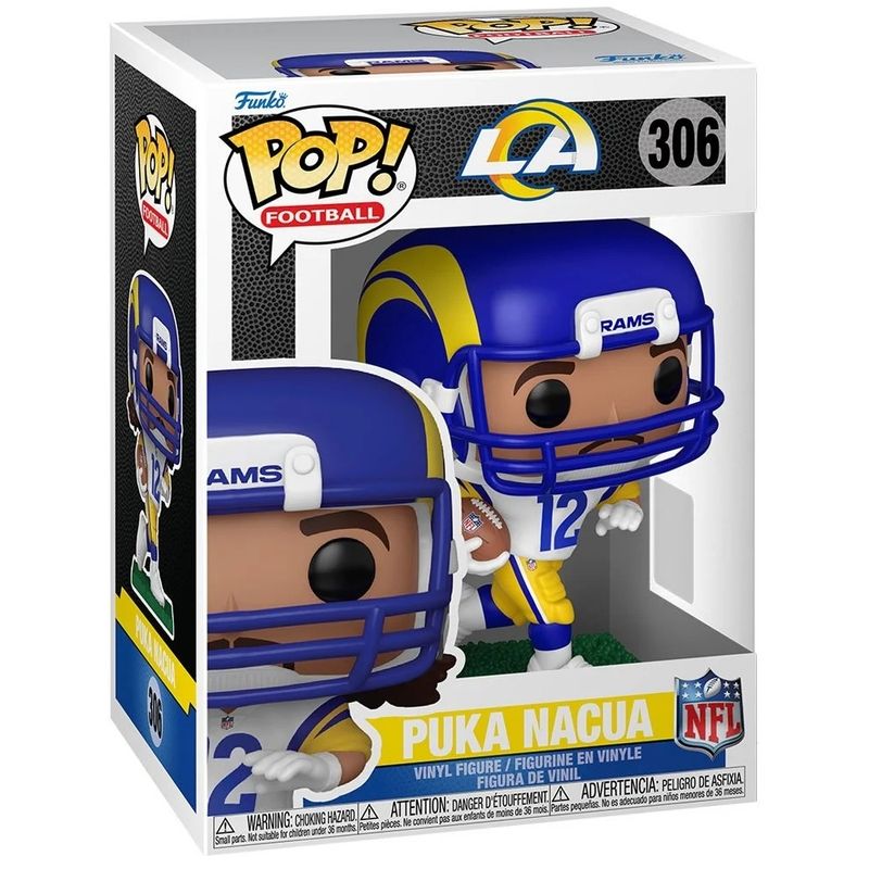 NFL Puka Nacua LA Rams 4 1/4"H POP! Football Vinyl Figure #306