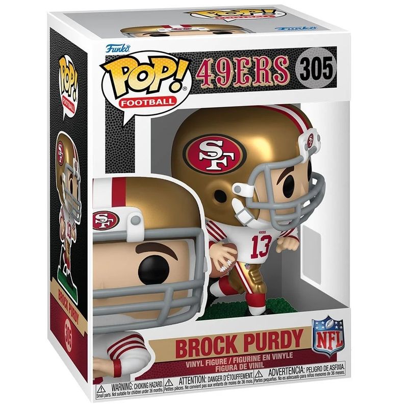 NFL Brock Purdy SF 49ers 4 1/4"H POP! Football Vinyl Figure #305