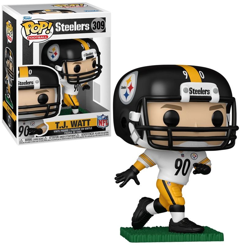 NFL T.J. Watt Pittsburgh Steelers 4 1/4&quot;H POP! Football Vinyl Figure #309