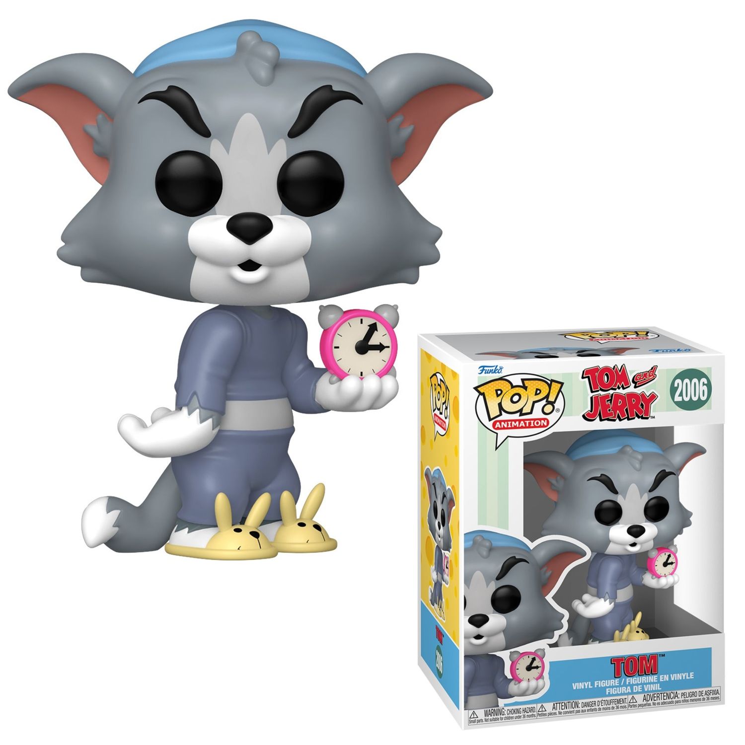 Tom &amp; Jerry 4&quot;H Tom with Clock POP! Animation Vinyl Figure #2006