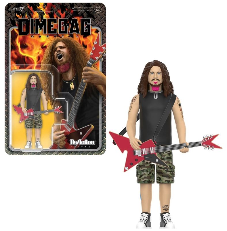 Pantera 3 3/4&quot;H Dimebag Darrell ReAction Figure
