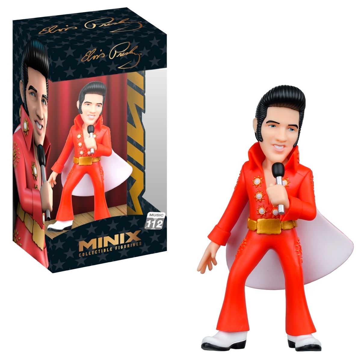 Elvis Presley Red Suit 4 3/4&quot;H Collectible Vinyl Figure from MINIX