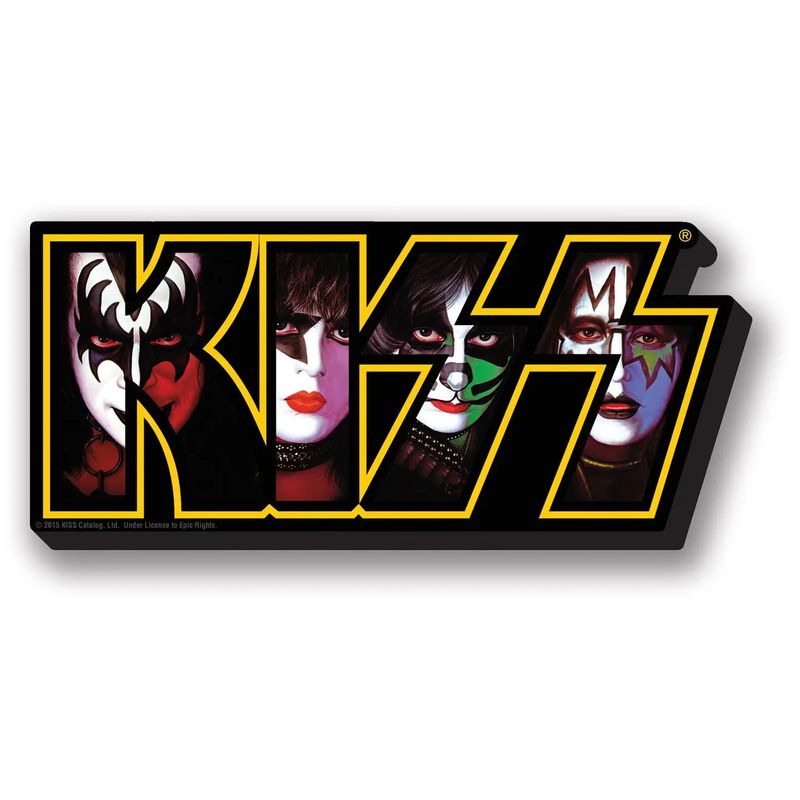 KISS Logo with Solo Album Faces Chunky Magnet