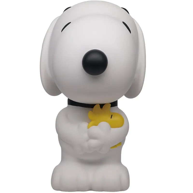 Peanuts 8"H Snoopy Holding Woodstock PVC Bank
