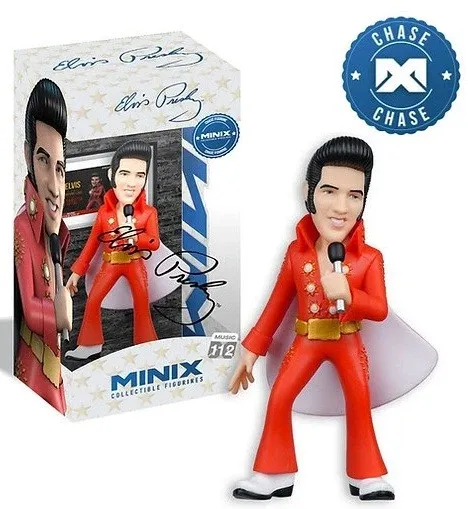 Elvis Presley Red Suit 4 3/4&quot;H Collectible *CHASE* Vinyl Figure from MINIX