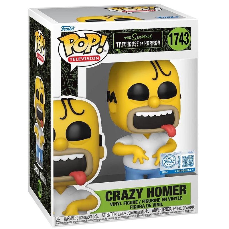 The Simpsons Crazy Homer POP! Television Vinyl Figure #1743 Specialty Series - Treehouse of Horrors