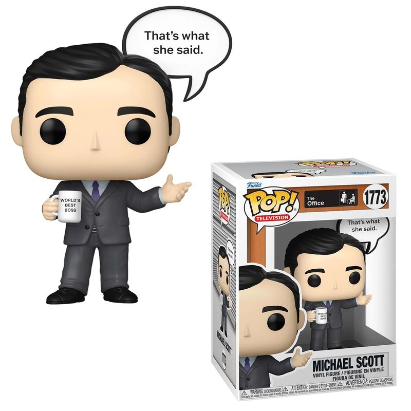 The Office Michael Scott Sayings POP! Television Vinyl Figure #1773 - That&#39;s what she said. DAMAGED BOX
