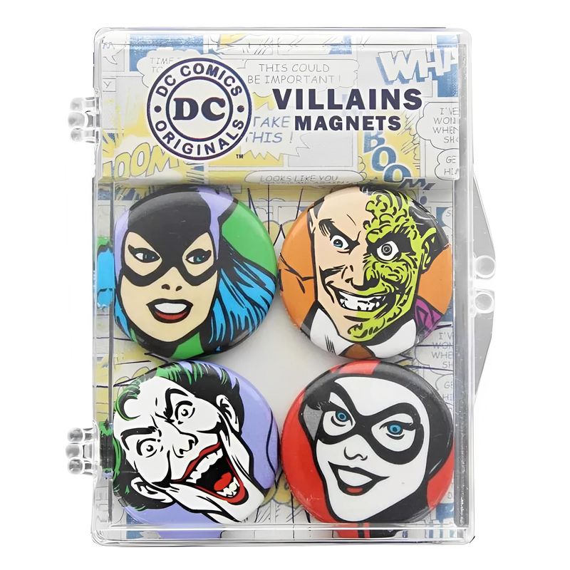 DC Comics Villains Round Magnet Set of 4