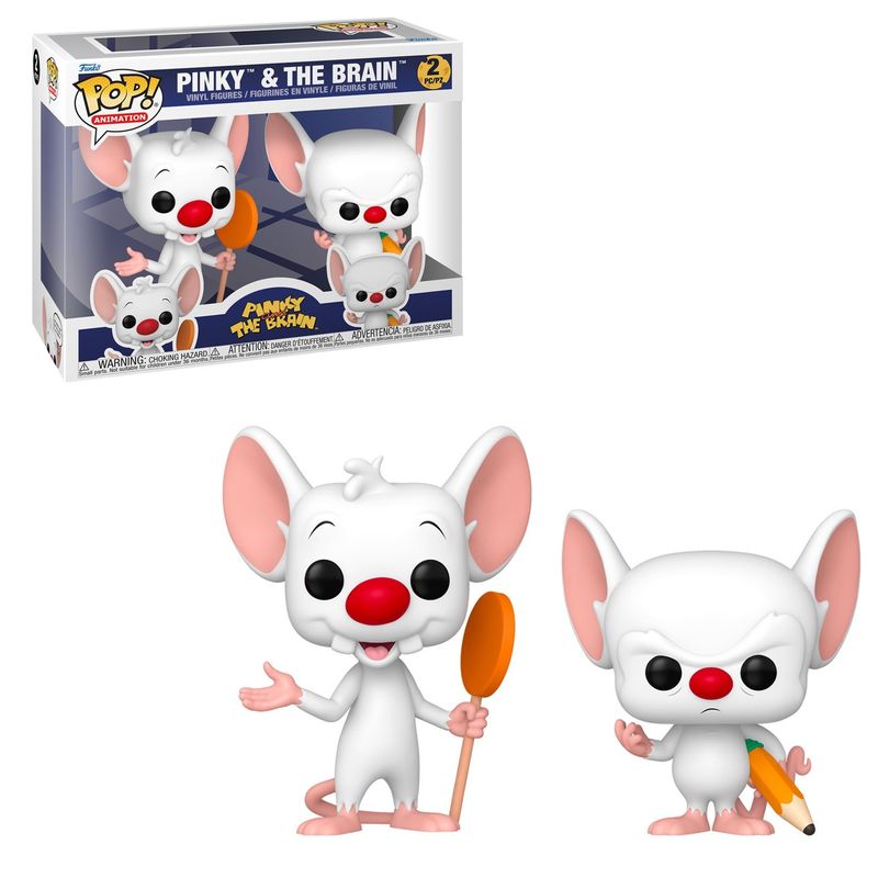 Pinky &amp; The Brain POP! Animation Vinyl Figures 2 Pack