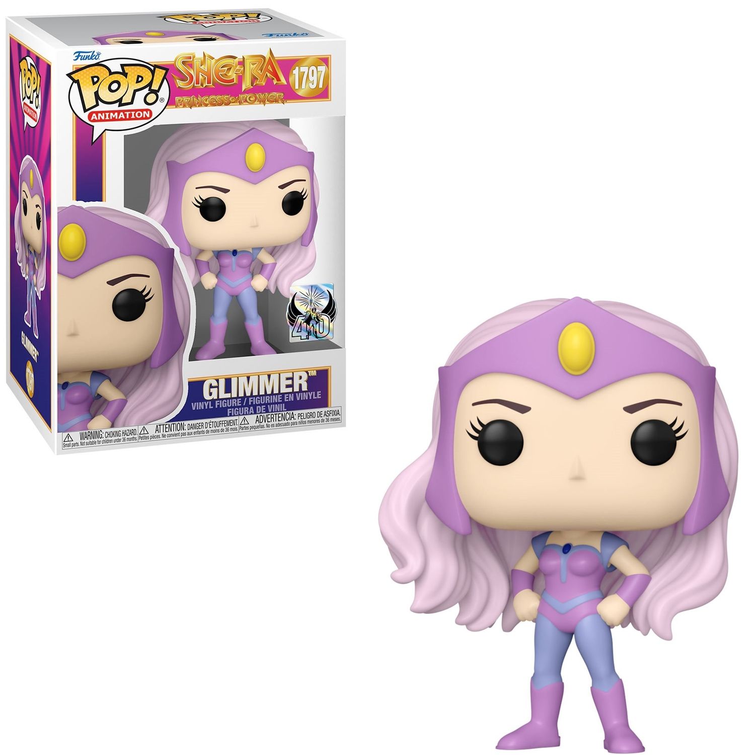 Masters of the Universe She-Ra 3 3/4&quot;H Glimmer POP! Animation Vinyl Figure #1797
