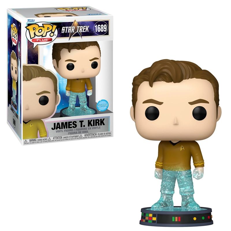 Star Trek 4 1/2&quot;H James T. Kirk Transporter (GLITTER) POP! PLUS Vinyl Figure #1689