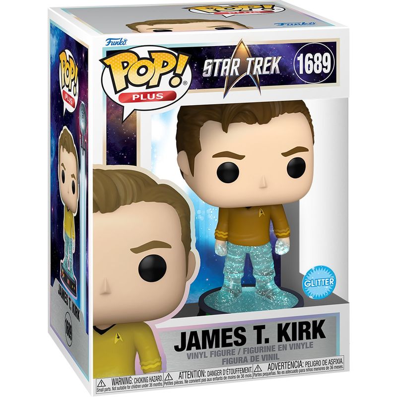 Star Trek 4 1/2"H James T. Kirk Transporter (GLITTER) POP! PLUS Vinyl Figure #1689