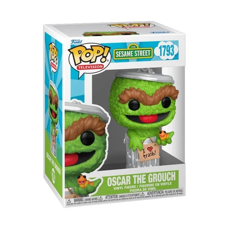 Sesame Street 4"H Oscar the Grouch &amp; Slimey POP! Television Vinyl Figure #1793