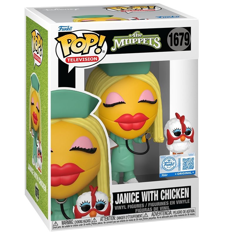 The Muppets  4"H Janice with Chicken POP! Television Vinyl Figure #1679 - WEB EXCLUSIVE