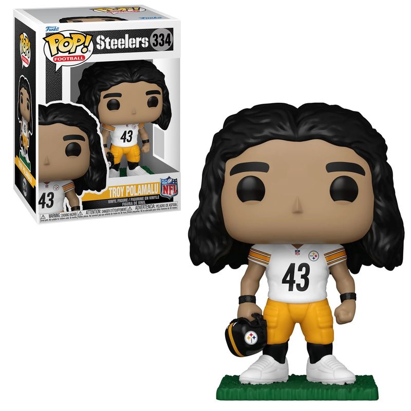 NFL Legends Troy Polamalu Pittsburgh Steelers 4&quot;H POP! Vinyl Figure #334