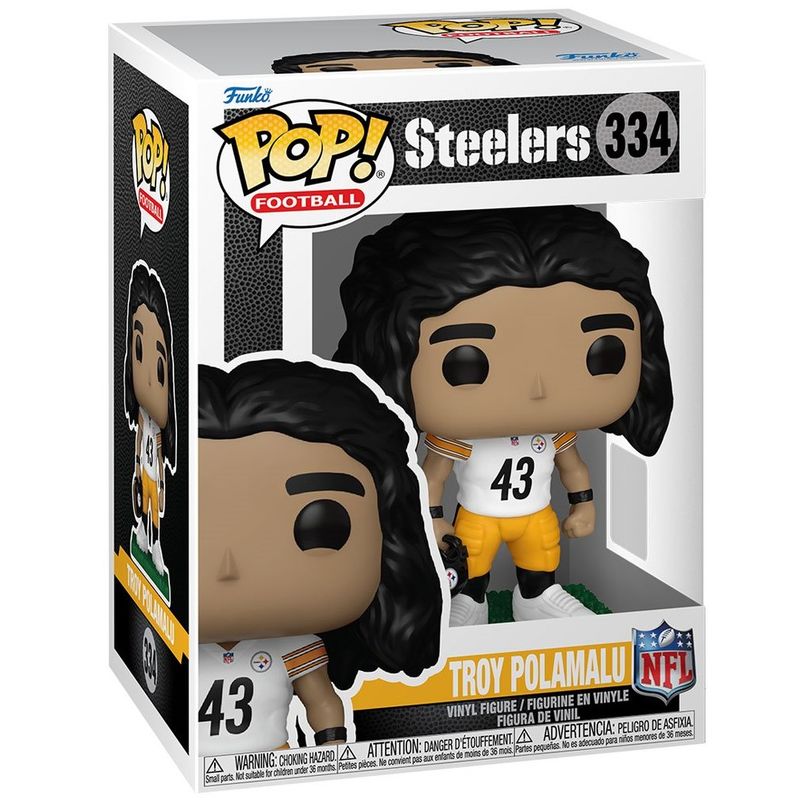 NFL Legends Troy Polamalu Pittsburgh Steelers 4"H POP! Vinyl Figure #334