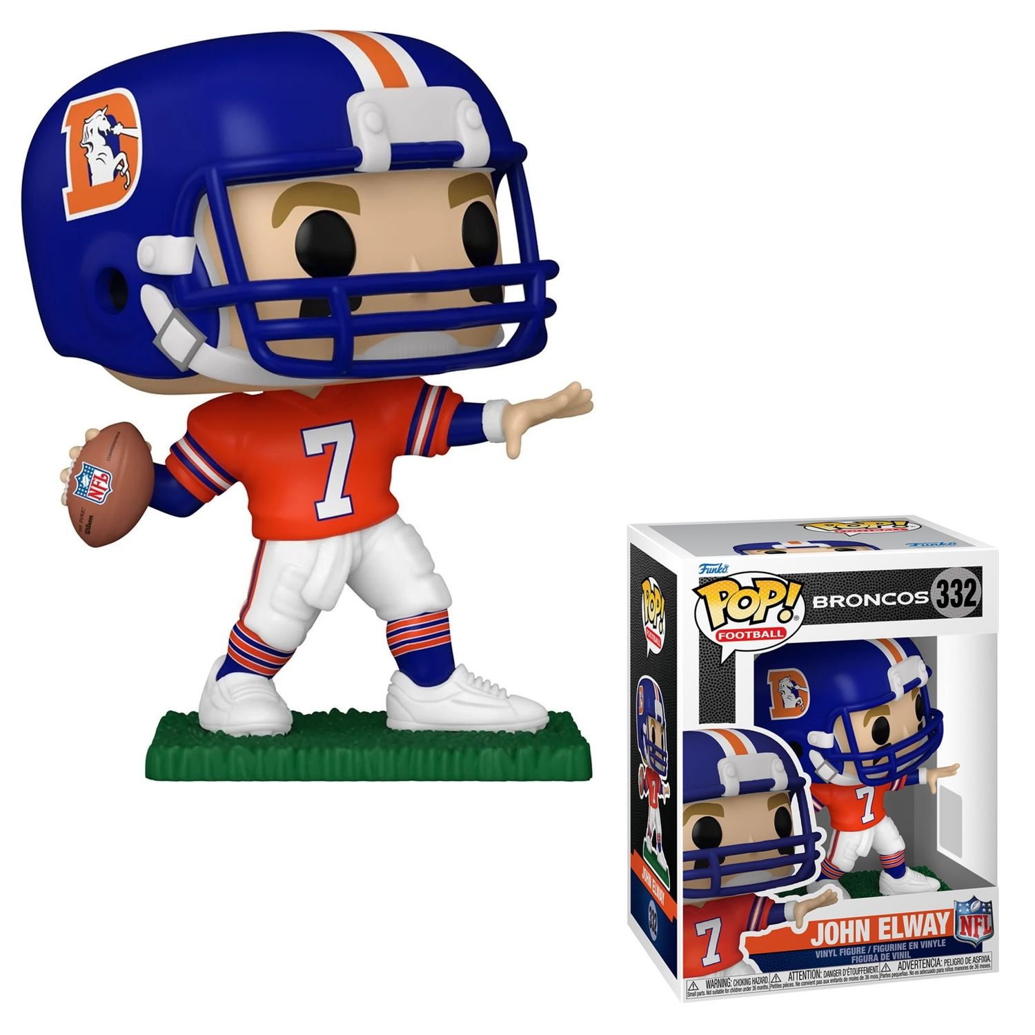 NFL Legends John Elway Denver Broncos 4"H POP! Vinyl Figure #332