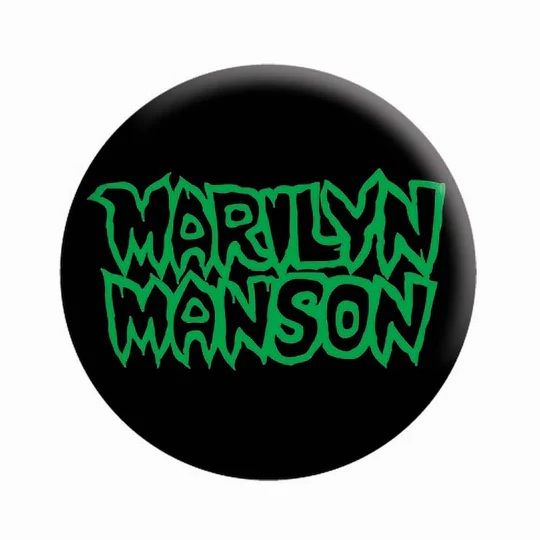 Marilyn Manson Logo 1 1/4"D Pinback Button