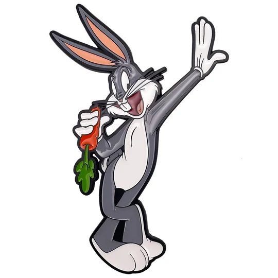 Looney Tunes Bugs Bunny 4"H Enameled Metal Magnet
