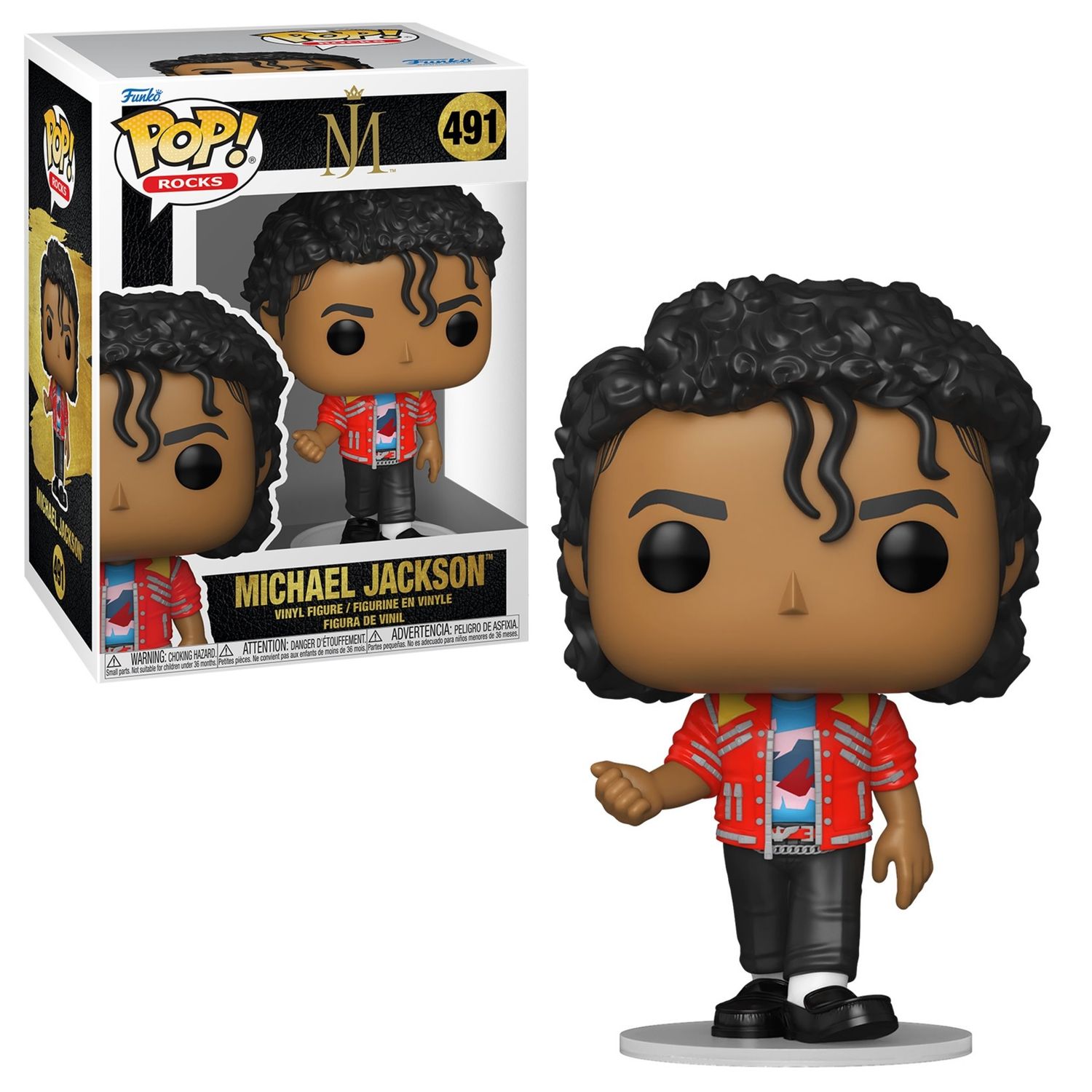 Michael Jackson Beat It 4 1/4"H POP! Rocks Vinyl Figure #491