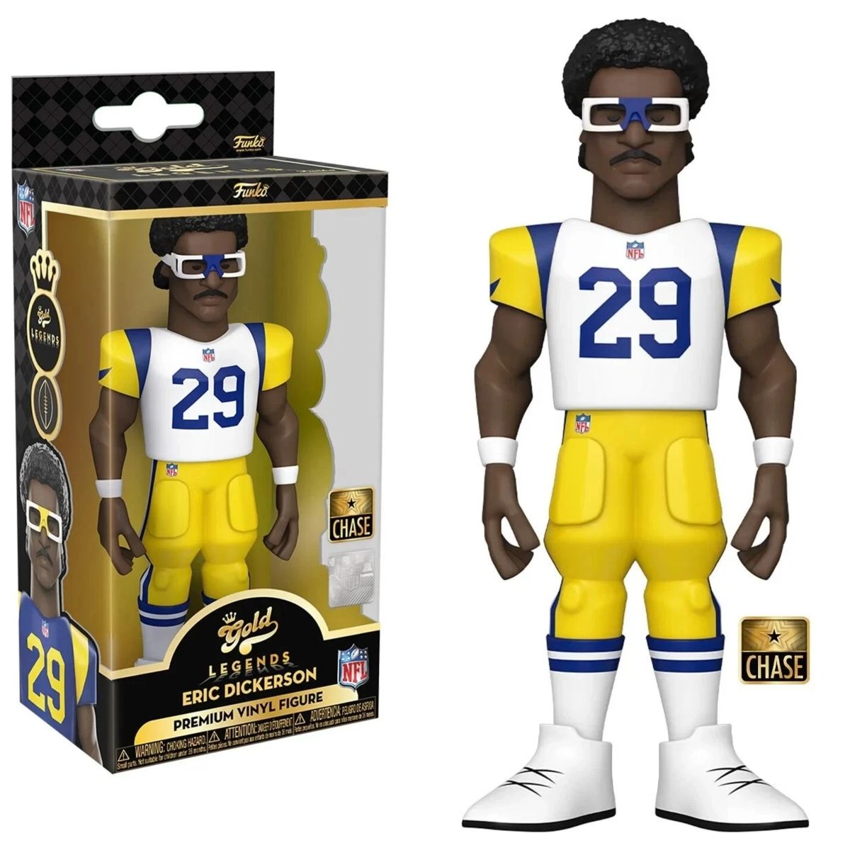 NFL Eric Dickerson - L.A. Rams 5"H POP! GOLD Vinyl Figure - CHASE Variant