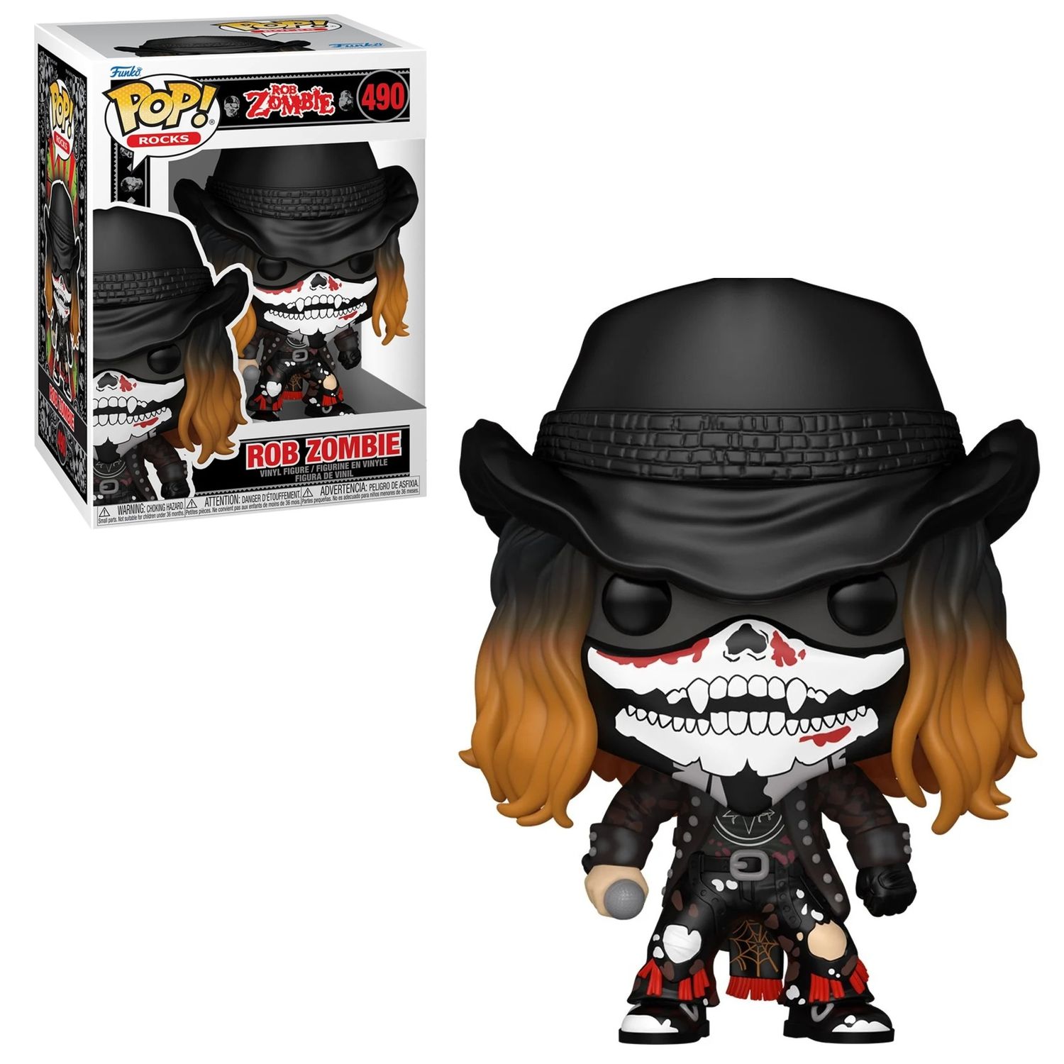 Rob Zombie with Bandana 3 3/4"H POP! Rocks Vinyl Figure #490