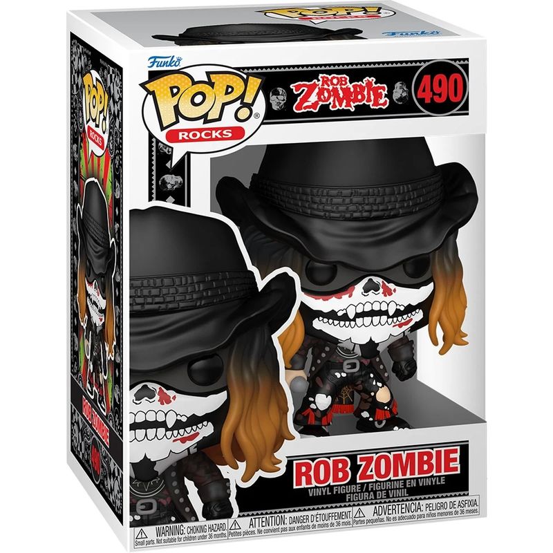 Rob Zombie with Bandana 3 3/4"H POP! Rocks Vinyl Figure #490
