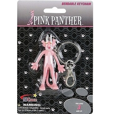 3"H Pink Panther Bendable Figural Keychain 3"H Pink Panther Bendable Figural Keychain