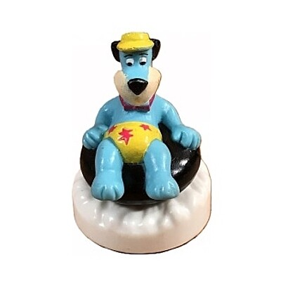 Huckleberry Hound on Inner Tube Glider Figure *WHITE BASE*  1990 Wendy's