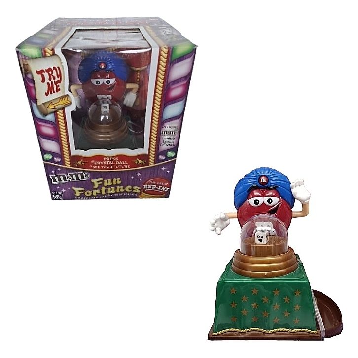 M&amp;M Fun Fortunes Dispenser - The Great Red-ini with Blue Turban with Red Jewel