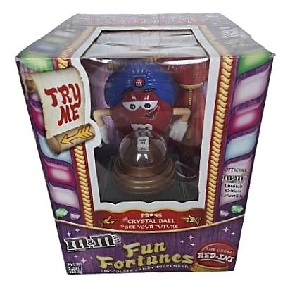 M&amp;M Fun Fortunes Dispenser - The Great Red-ini with Blue Turban with Red Jewel